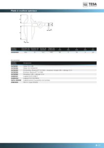 Pied à coulisse numérique TESA TWIN-CAL IP67 à faces de mesure d'intérieure arrondies, becs d'intérieur à pointe et envoi de données. – Image 2