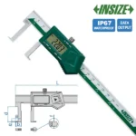 Pied à coulisse numérique IP67 pour rainure intérieure à touche plate ronde INSIZE