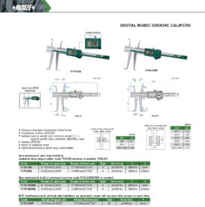 Pied à coulisse numérique IP67 double becs pour rainure intérieure à touche plate  INSIZE – Image 2