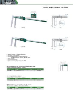 Pied à coulisse numérique IP67 pour rainure intérieure à touche plate  INSIZE – Image 2