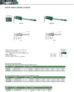 Pied à coulisse numérique IP67 pour rainure intérieure à touche plate INSIZE – Image 2
