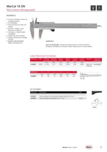 Pied à coulisse à vernier avec autobloquant MarCal 16 DN – Image 2