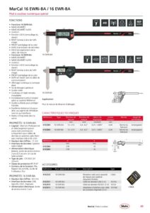 Pied à coulisse numérique IP67 à bec réglable en hauteur pour distance d'alésage MarCal 16 EWRi-BA / 16 EWR-BA – Image 3
