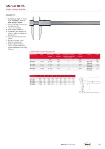 Pied à coulisse à vernier d'atelier allégé MarCal 18 NA – Image 2