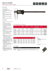 Pied à coulisse numérique d'atelier IP65 avec sortie de données sans fils MarCal 18 EWRi – Image 2