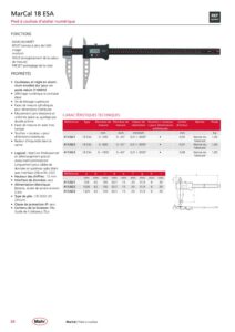 Pied à coulisse numérique d'atelier allégé MarCal 18 ESA – Image 2