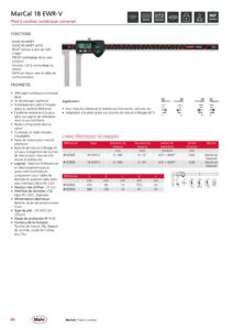 Pied à coulisse numérique IP65 avec accessoires pour mesures spéciales MarCal 18 EWR-V – Image 2