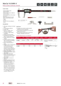 Pied à coulisse numérique IP67 avec accessoires pour mesures spéciales sans fils MarCal 16 EWRi-V – Image 2