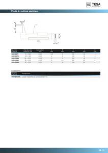 Pied à coulisse à vernier TESA pour gorges intérieures. – Image 2