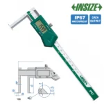 Pied à coulisse numérique IP67 pour rainure intérieure à touche plate INSIZE